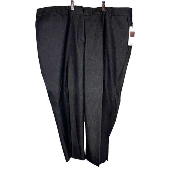 Dalia Collection Womens Black Dress Pants Size 20W Cotton & Polyester - Picture 1 of 4